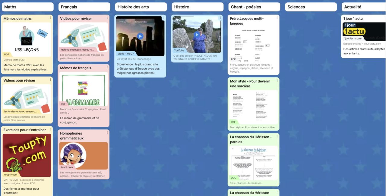 Padlet CM1 B | Ecole Béthanie